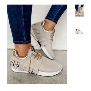 Shu Shop Women's Pepa Sneakers Bone Color Size 7 - 0000000313